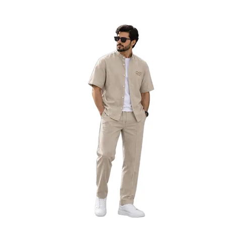طقم قميص بيج خارجي