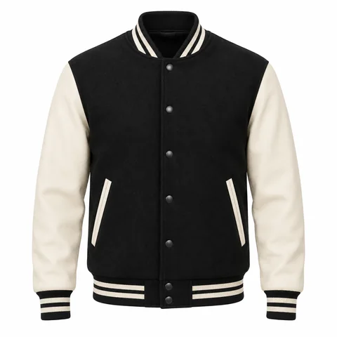 Leather Letterman Varsity Jacket — indicative image of this type of item, not the exact supplier model