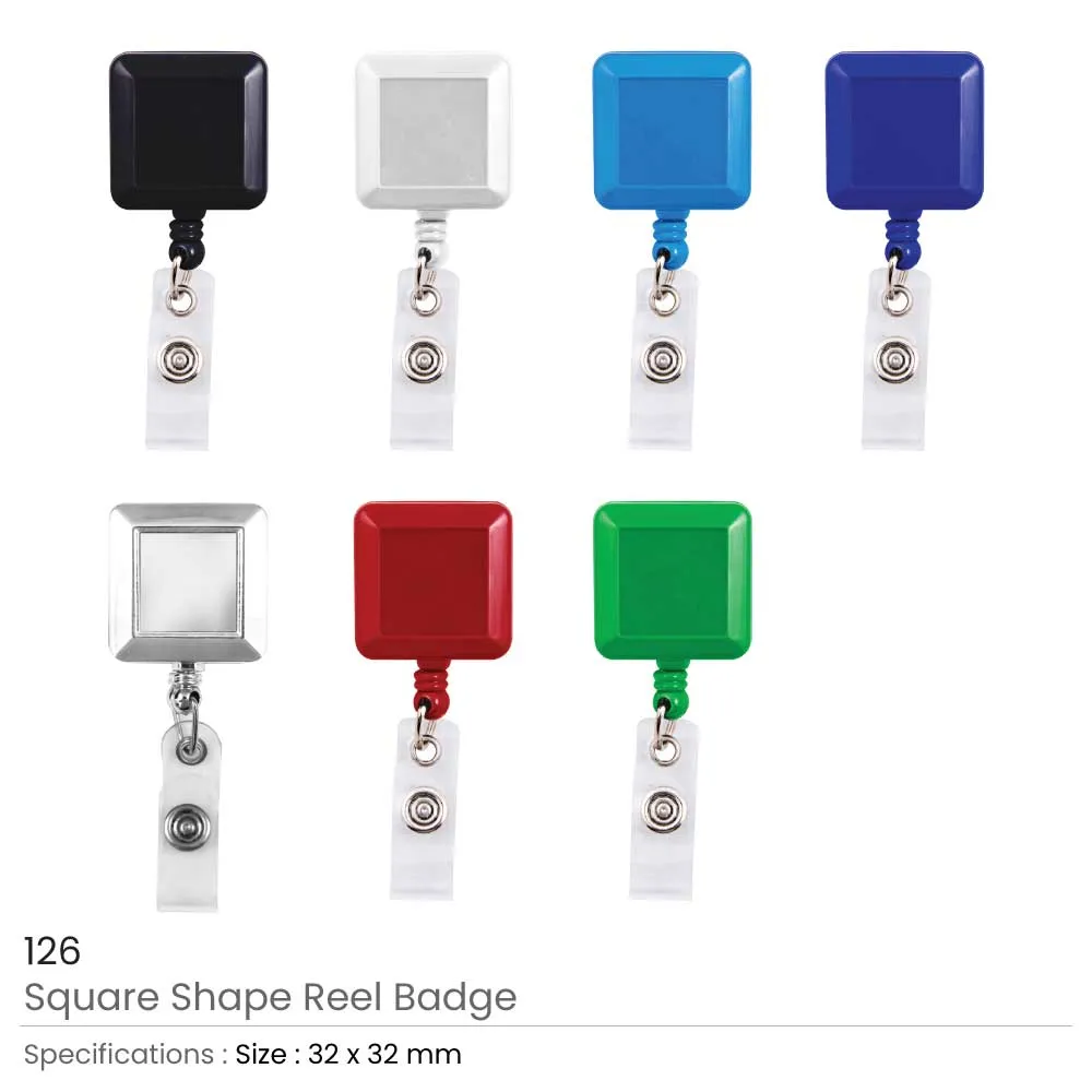 Square Badge Reels
