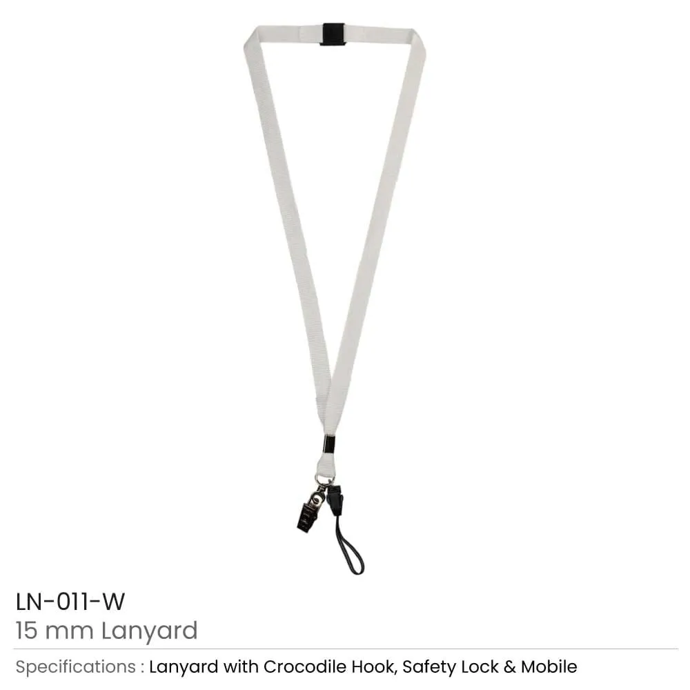 Lanyards with Crocodile Hook, Mobile Holders & Safety Lock