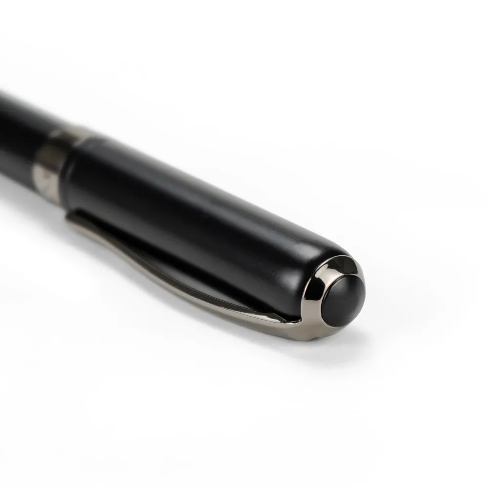 Dorniel Designs Metal Pens Matte Black Twist Action Blue Ink