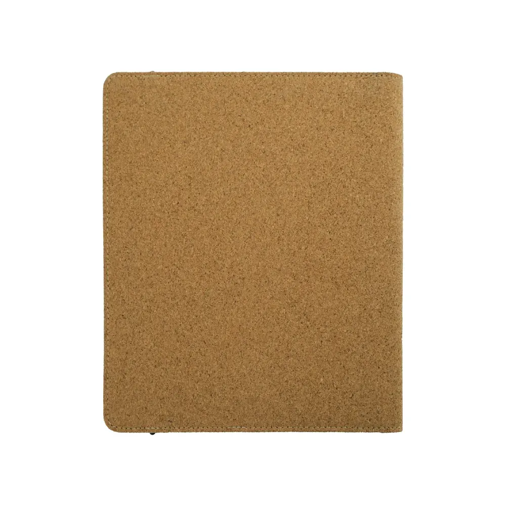 Cork Cover Folder B5 Size with Notepad, Pen and Sticky Notes
