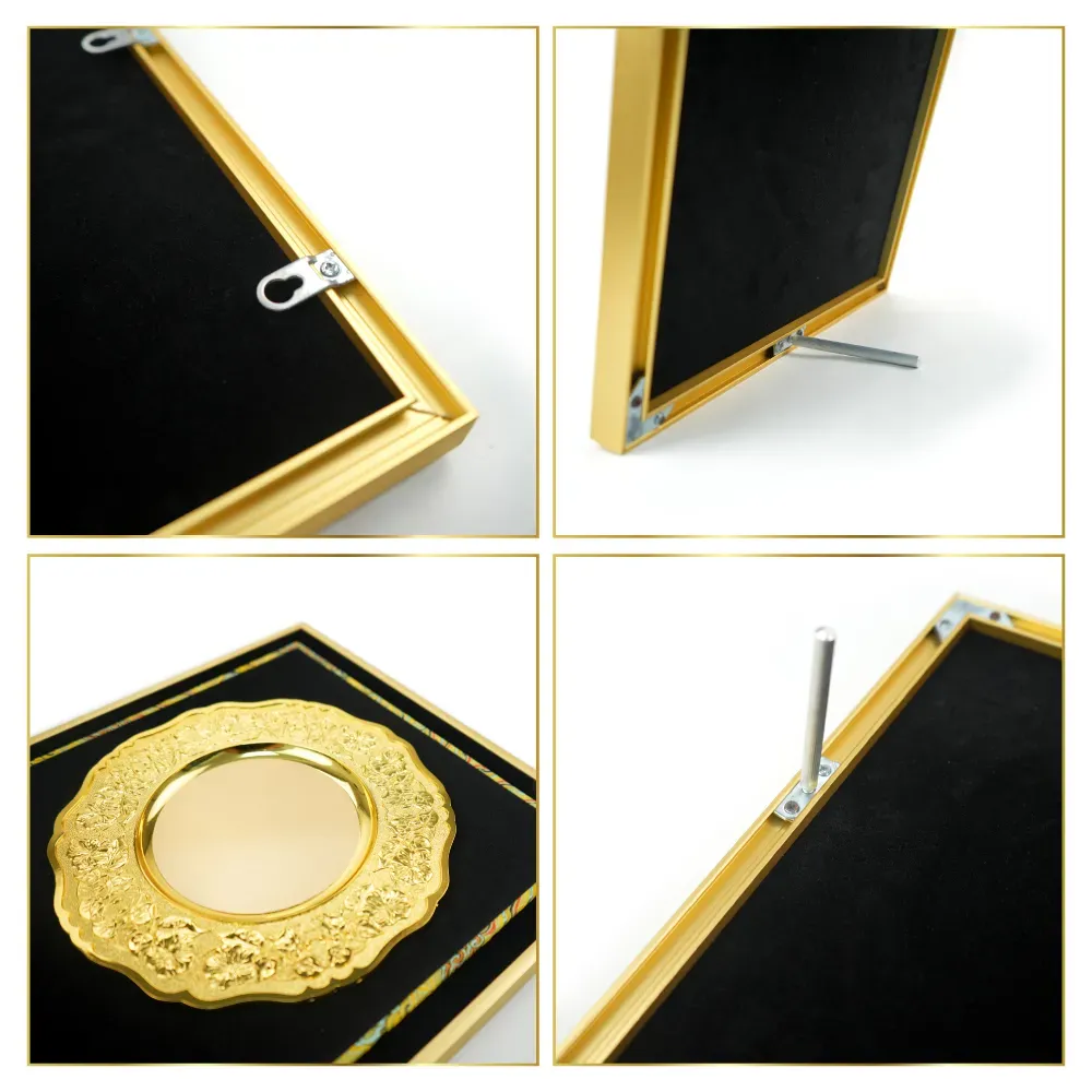 Aluminum Award Plaque A3 Size with Stand & Gold Plate in Presentation Box