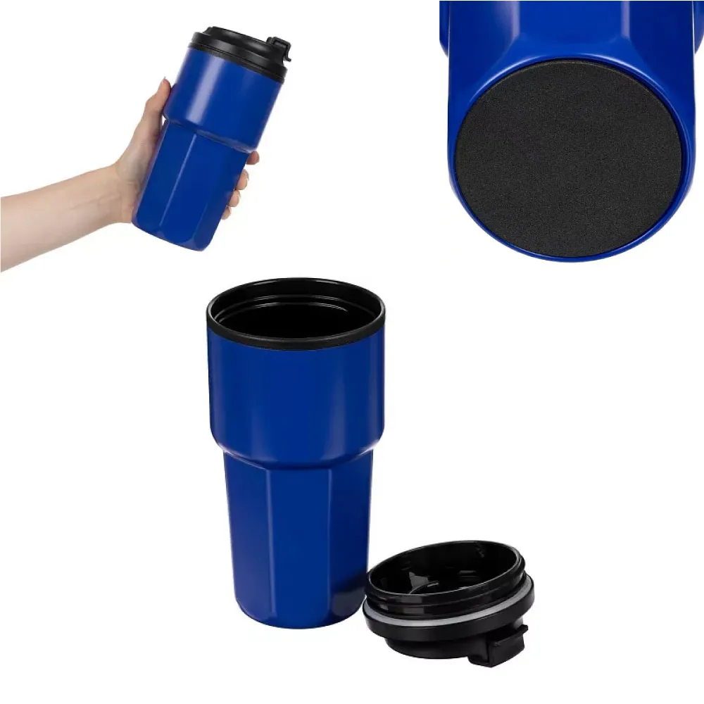 Double Wall Tumblers Flip-top PP Lid in 473ml