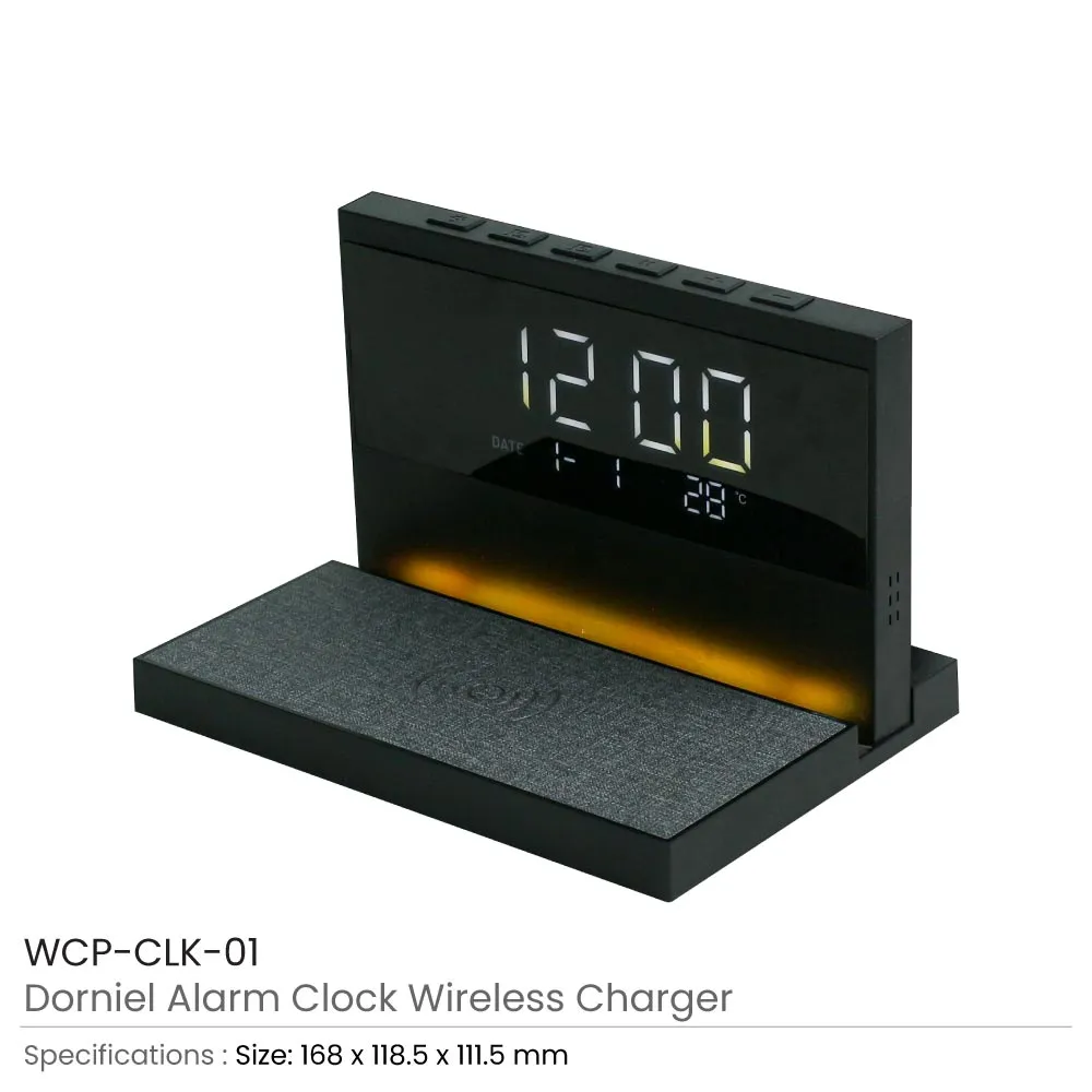 Dorniel Alarm Clock, 15W Wireless Charger and Night Light