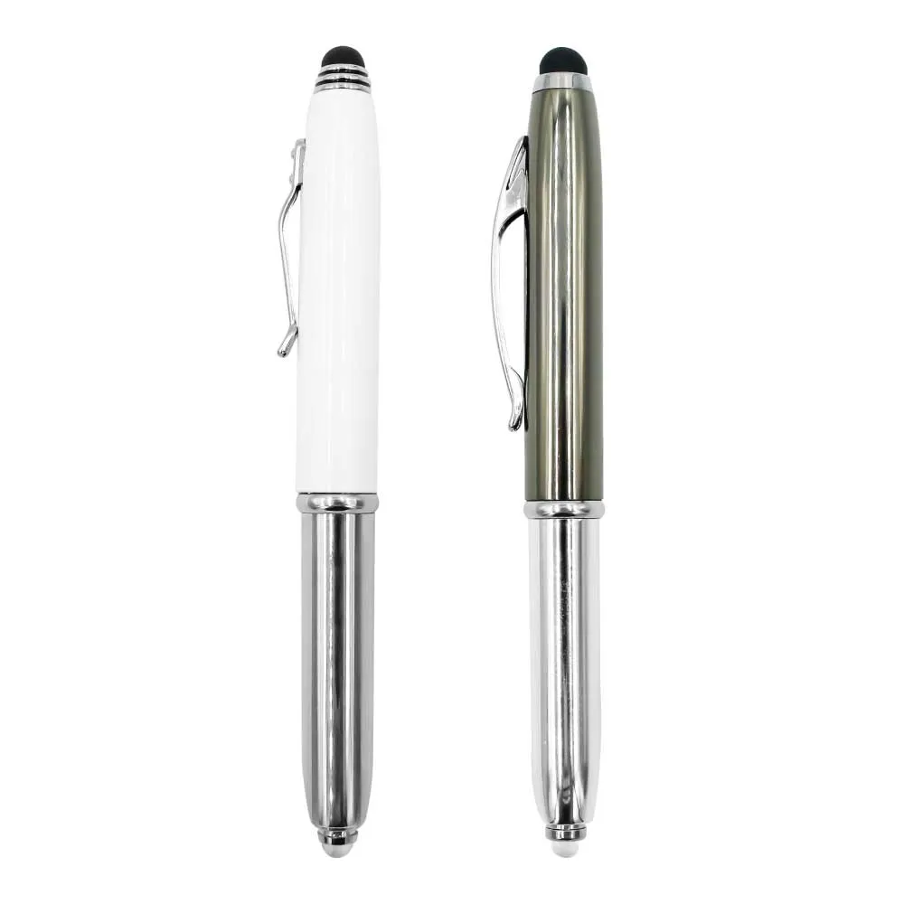 3 in 1 Metal Pens with Stylus and Light