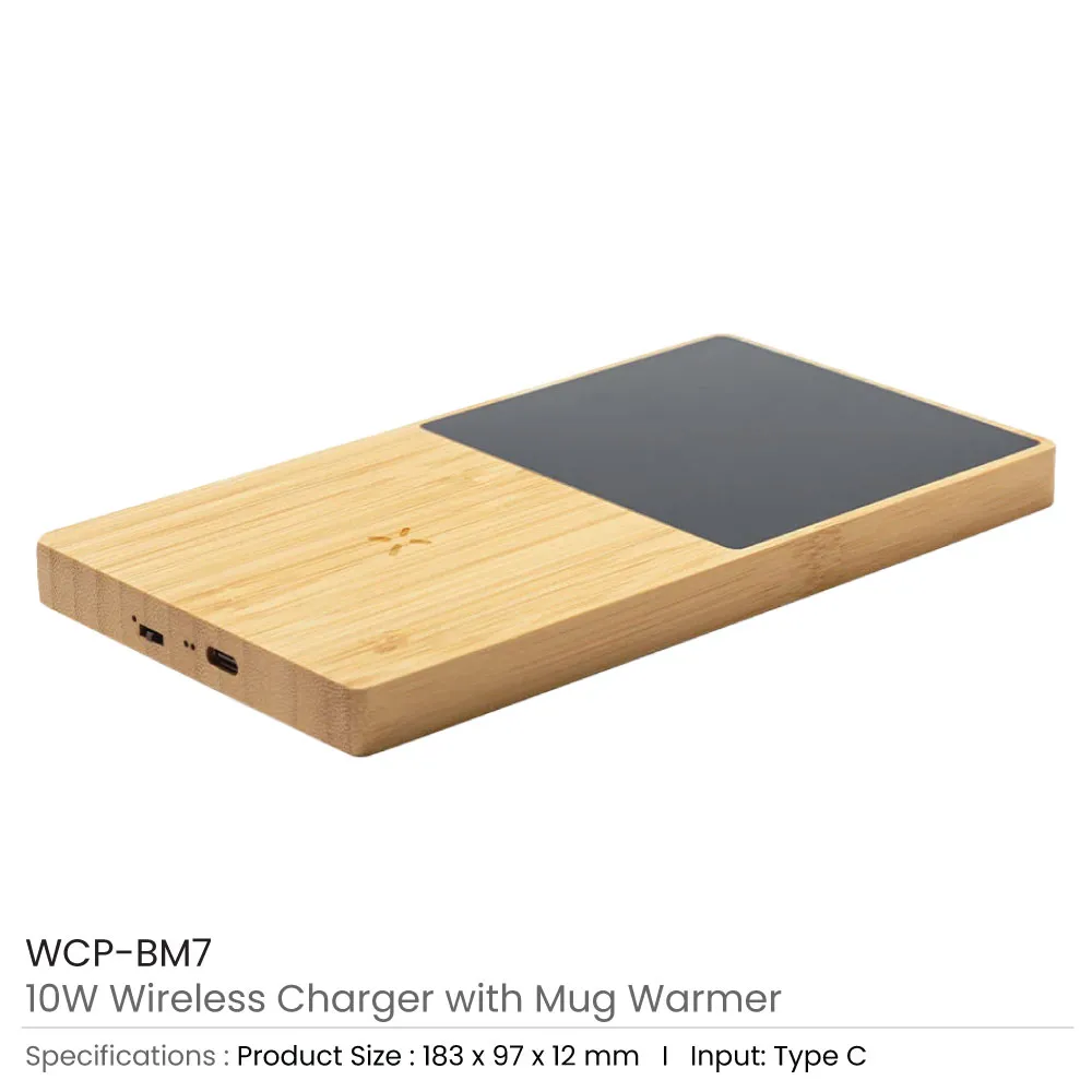 Eco-Friendly Wireless Charger with Mug Warmer | 10W | Type C