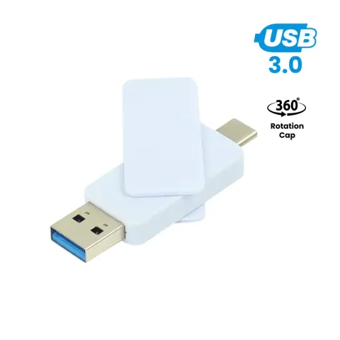 OTG White Swivel USB 64GB V. 3.0 Type C