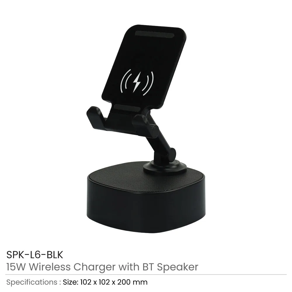 Wireless Fast Charger 15W with BT Speaker and RGB LED Logo