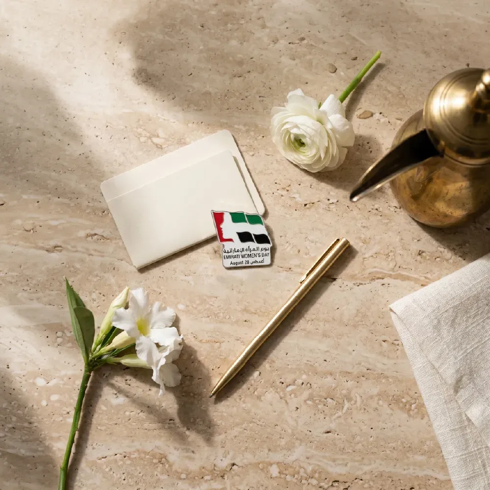 Emirati Women's Day Badges in Metal with Magnet Attachment