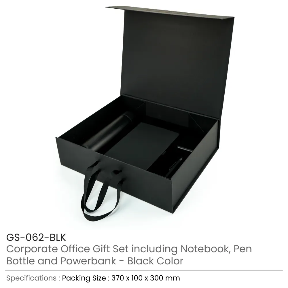Corporate Office Gift Set in Color Themed Box with Ribbon Handle
