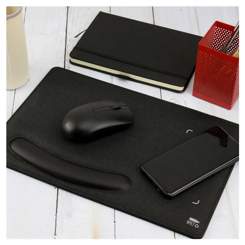 RPET Wireless Charging Mousepads 15W and Type-C