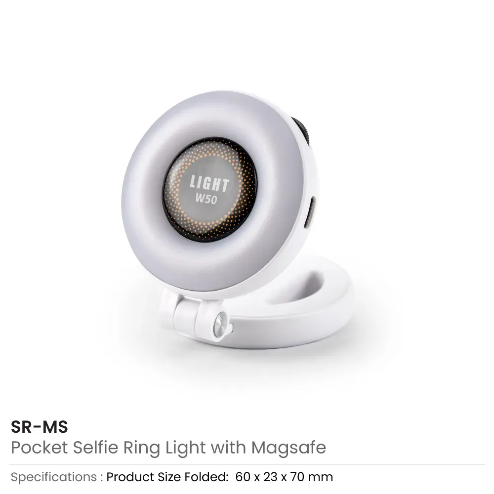 Pocket Selfie Ring Light with MagSafe, Bi-Color LED, 180° Flip Design