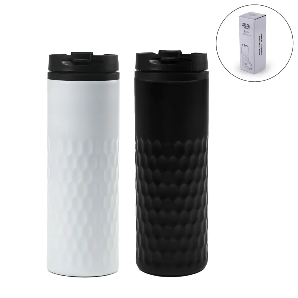 Honeycomb Design SS Bottles, Double Wall with PP Interior 420ml