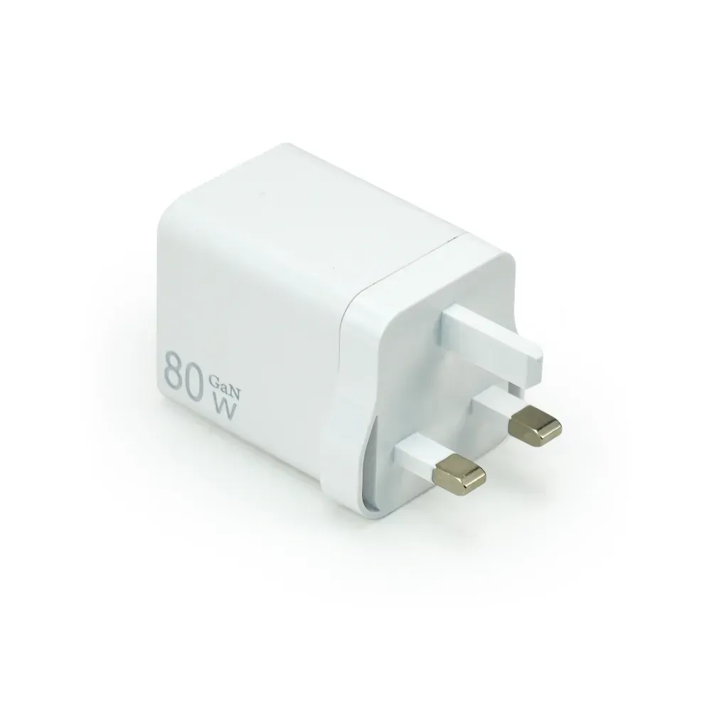 80W GaN Fast Charger Adaptor with Retractable Built-in Type-C Cable