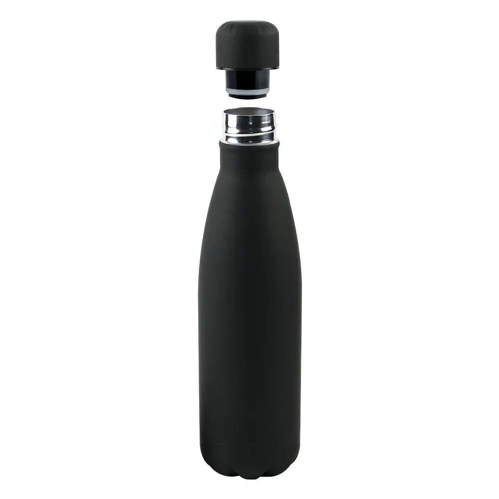 Premium Soft Touch Matt Cola Bottles in Stainless Steel 500ml