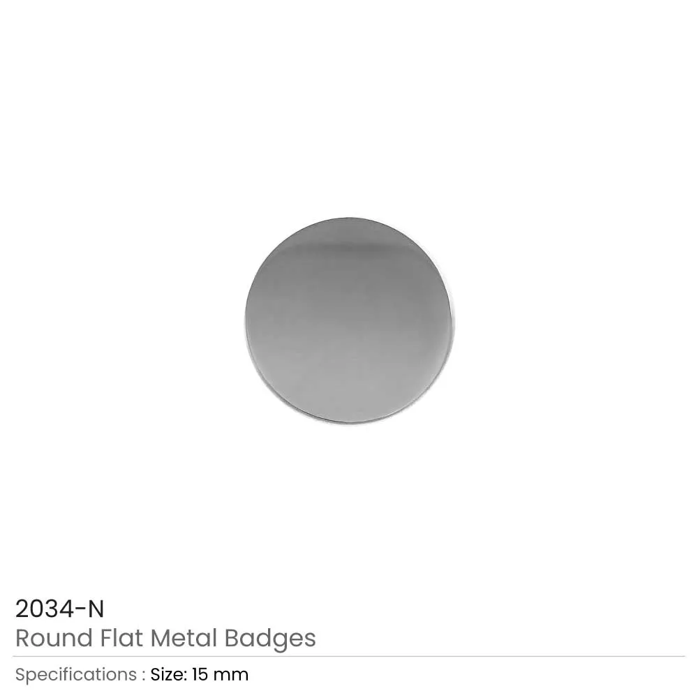 Round Flat Metal Badges