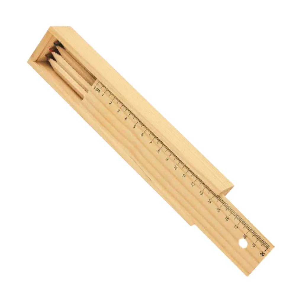 Colored Pencils Set with Wooden Box