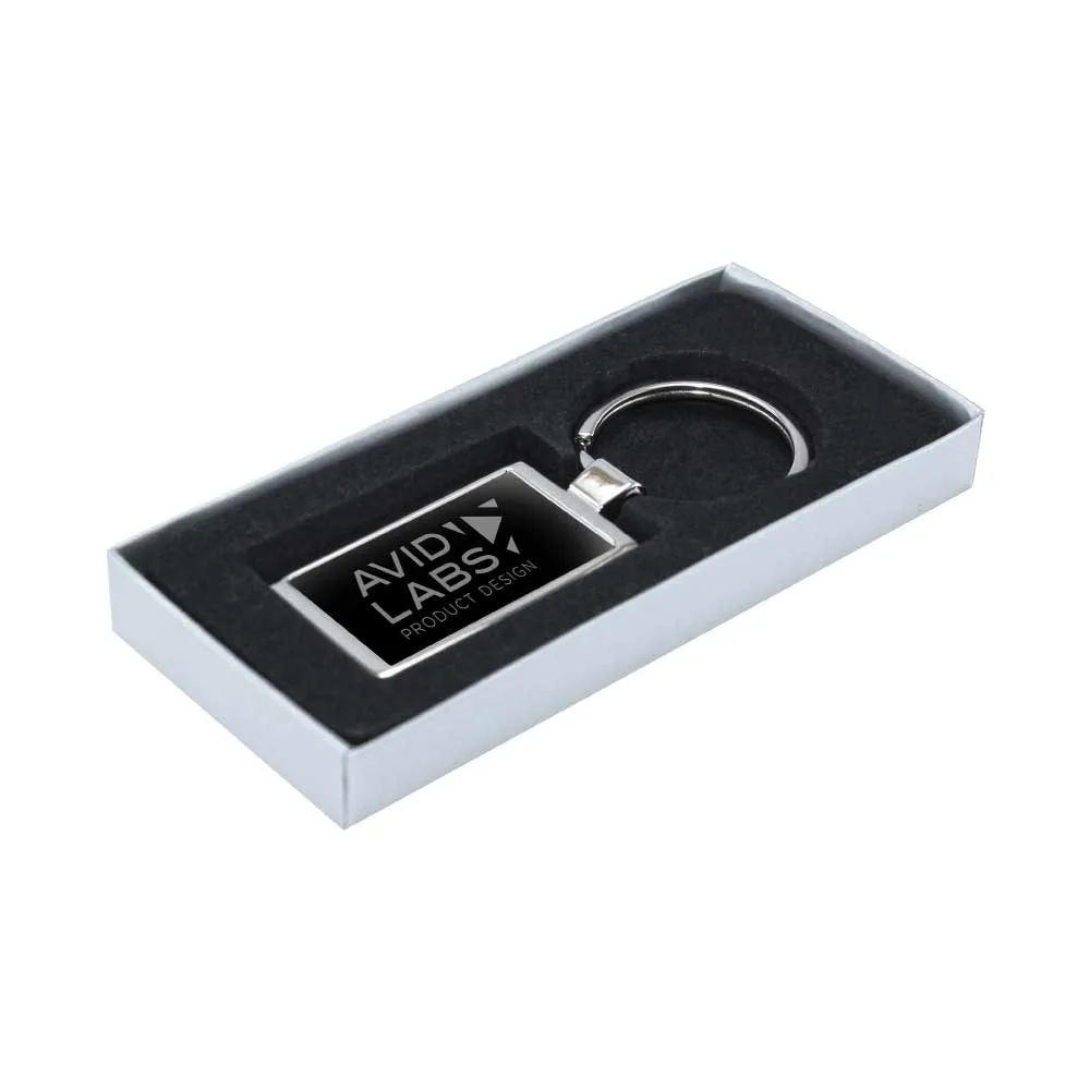 Rectangular Metal Keychains