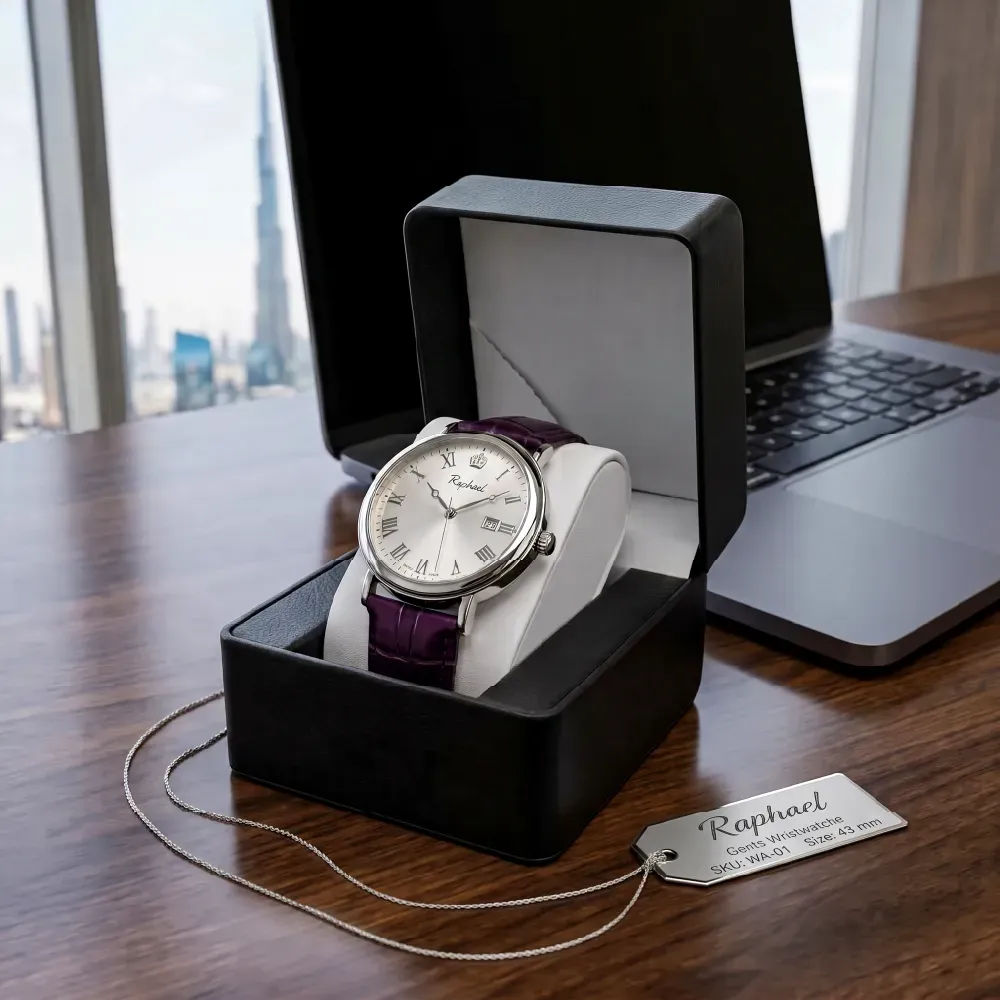 Premium PU Leather Single Watch Gift Box with Removable Cushions