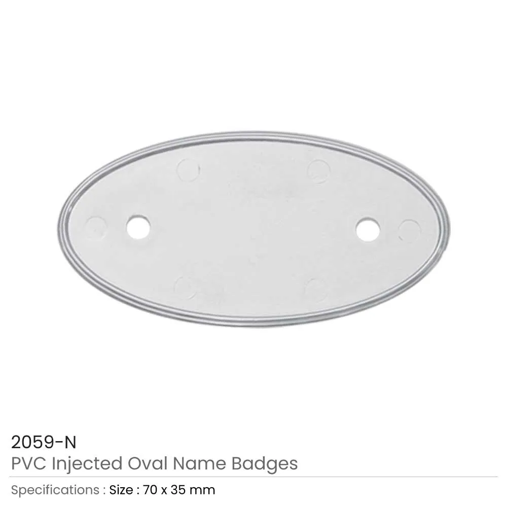 PVC Injected Oval Logo Badges