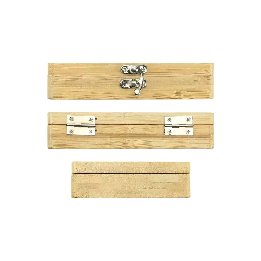 Tool Kit in Bamboo Box with Silver Lock