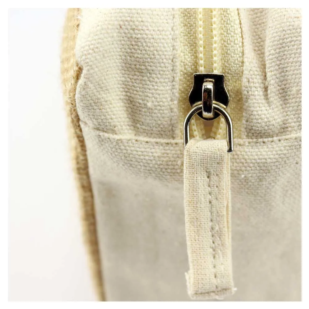 Jute with Cotton Zipper Pouch