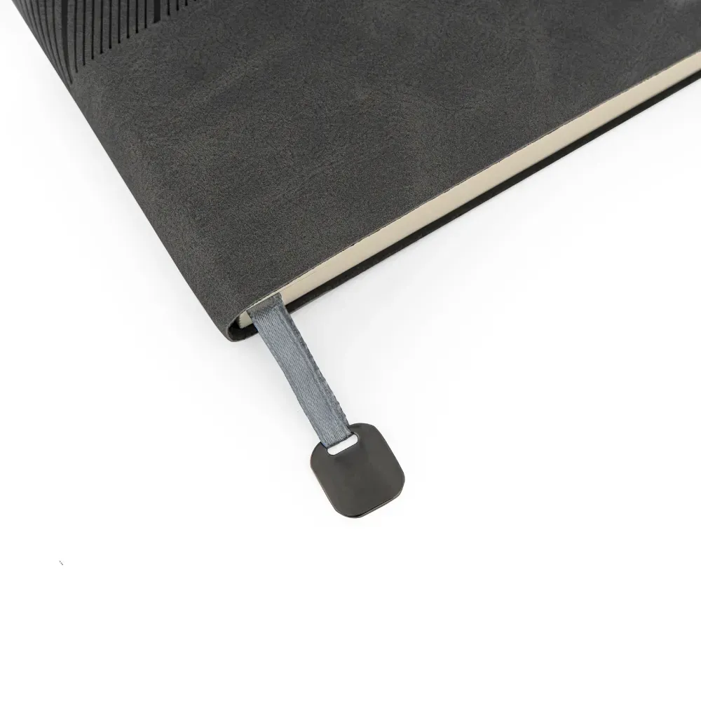 Soft PU Cover Notebooks in A5 Size with Metal Plate Bookmark