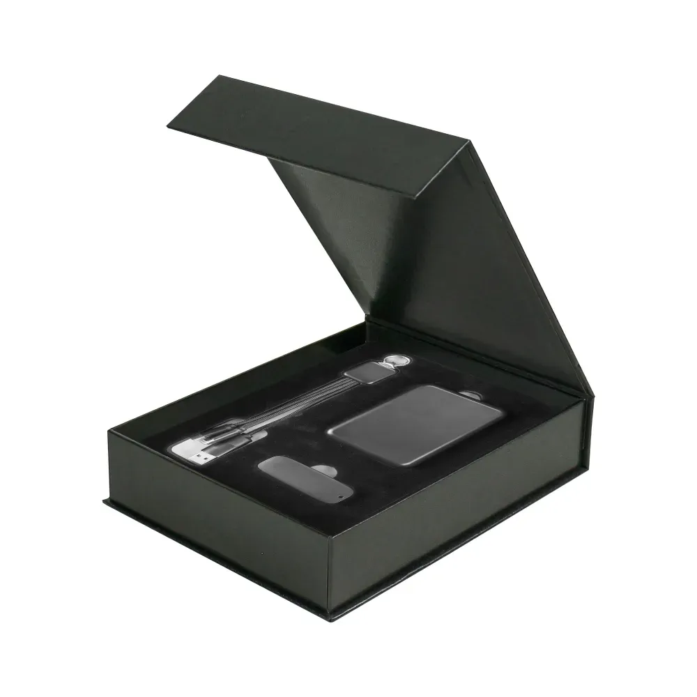 Premium Corporate Tech Gifts in Black Magnetic Closure Gift Box