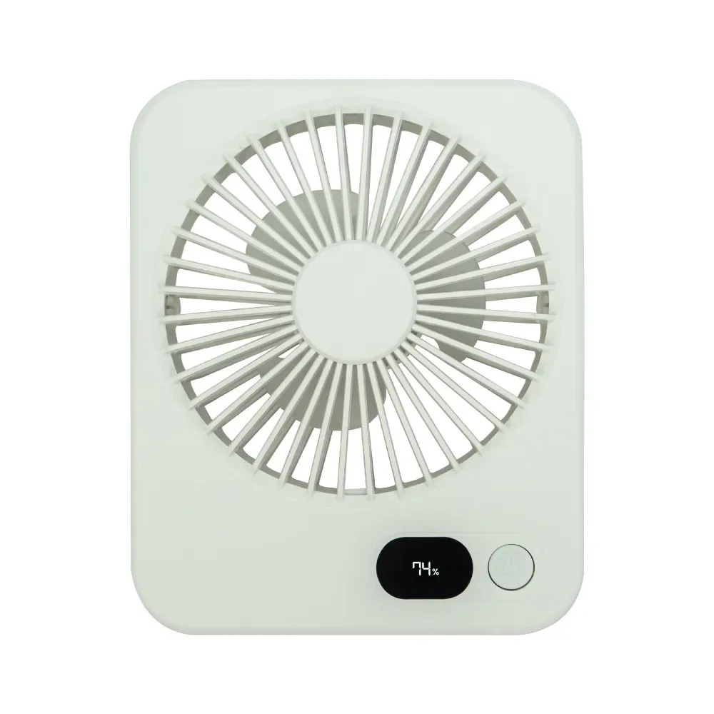 Rechargeable Table-Top Fan with Rotating Desk Stand, Compact & Portable, Type-C
