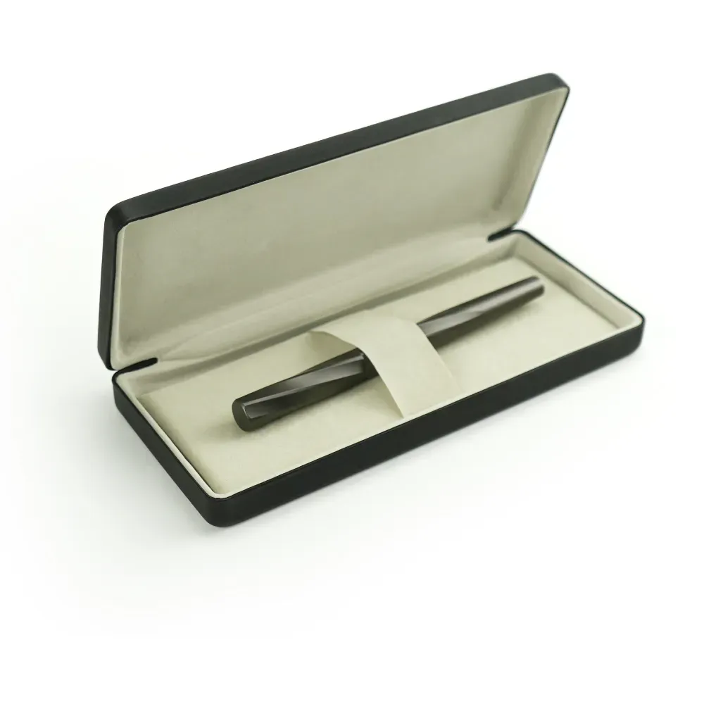 Black Pen Box in PU Leather with Soft Velvet Interior