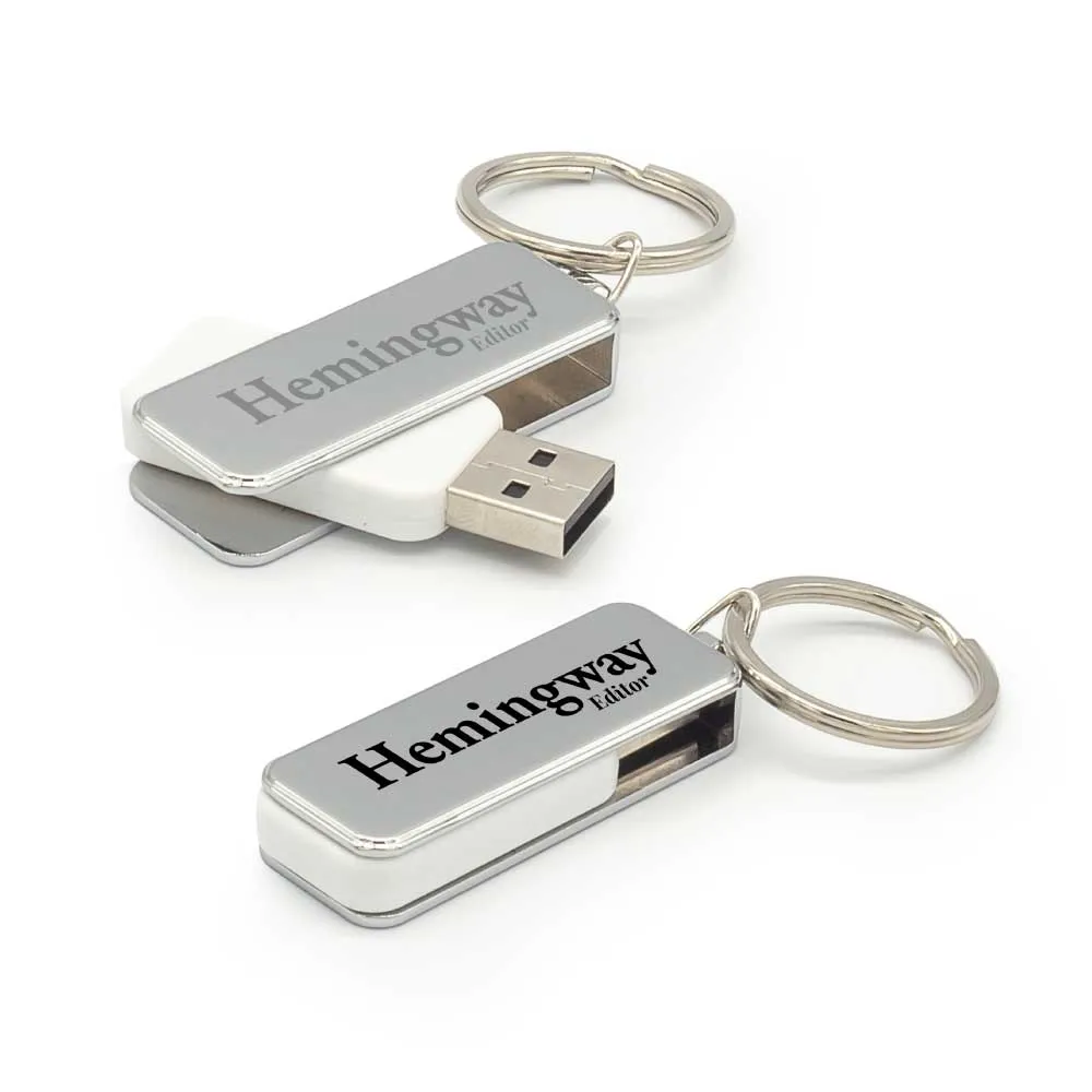 Metal Swivel USB with Key Holder