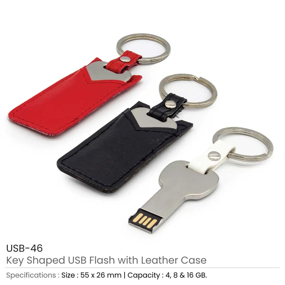 8GB Key Shaped USB with Leather Case