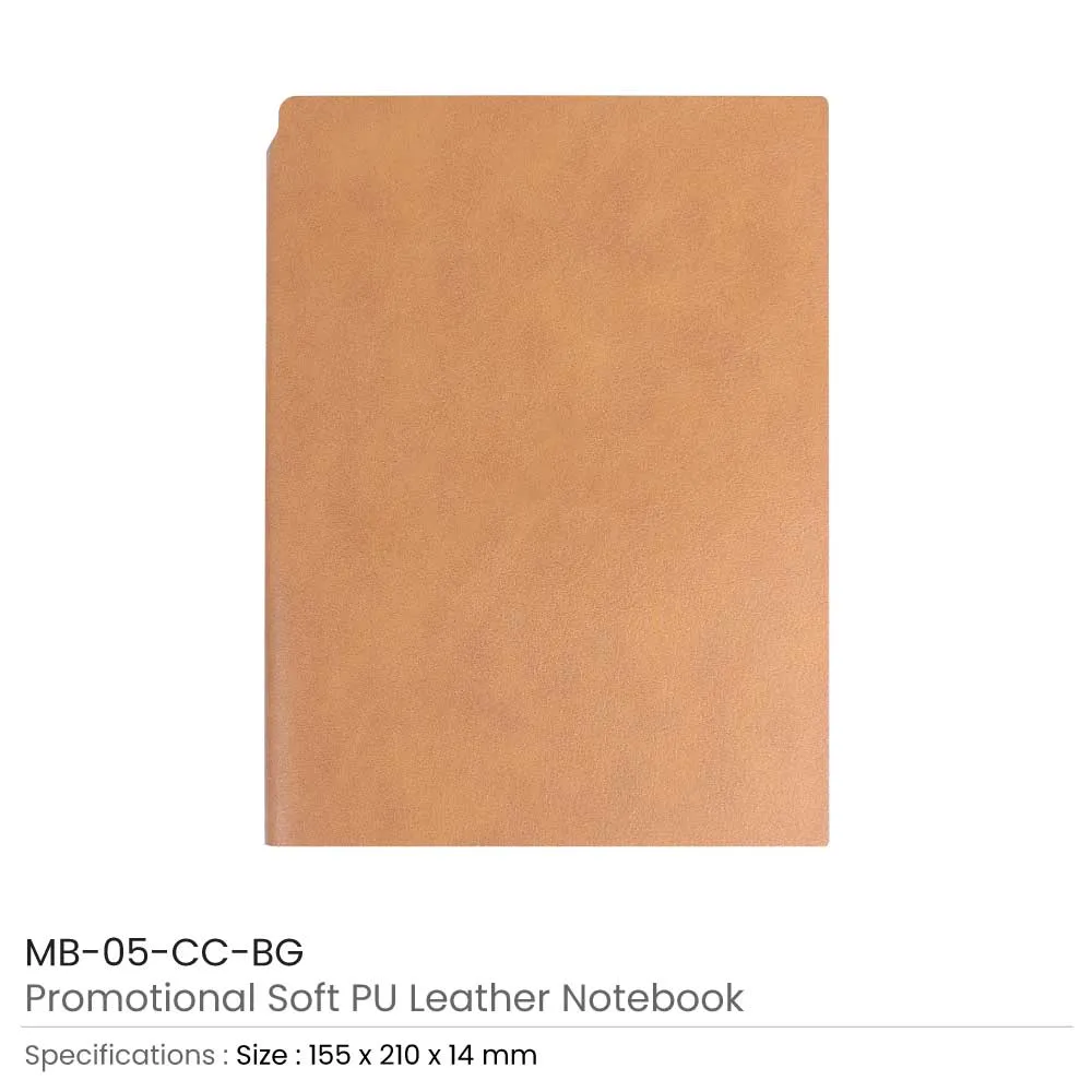 Soft PU Leather A5 Notebooks with Ribbon Bookmark