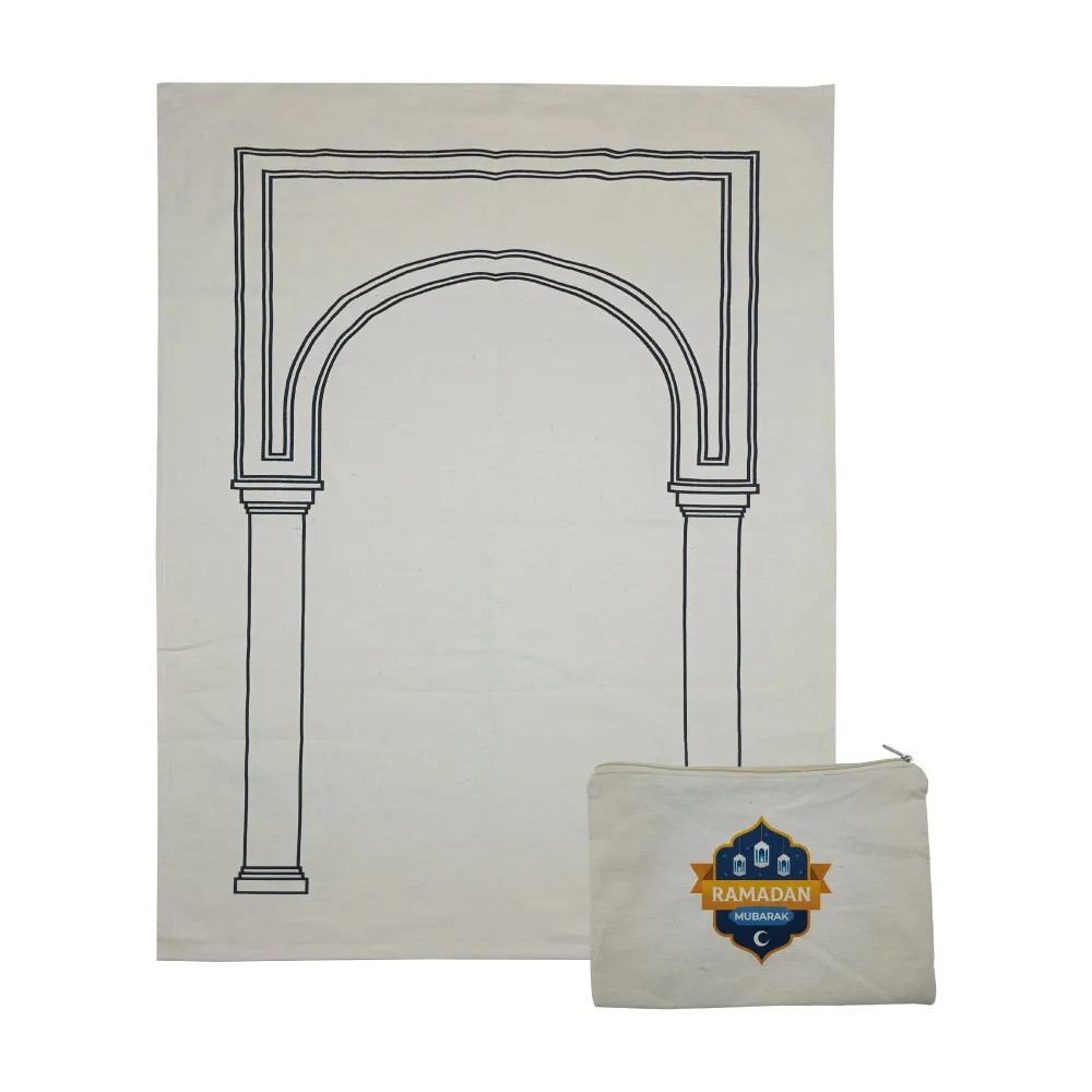 Prayer Mat with Pouch, Cotton Material, Eco-Friendly & Portable