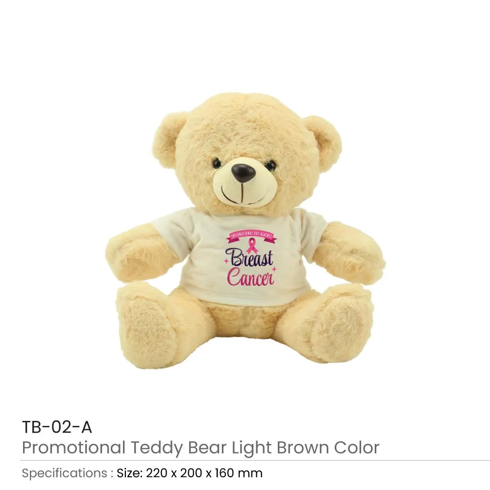 Teddy Bear Toys with Breast Cancer Awareness Logo
