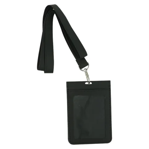PU Leather Foldable ID Card Holder with Lace & Hook