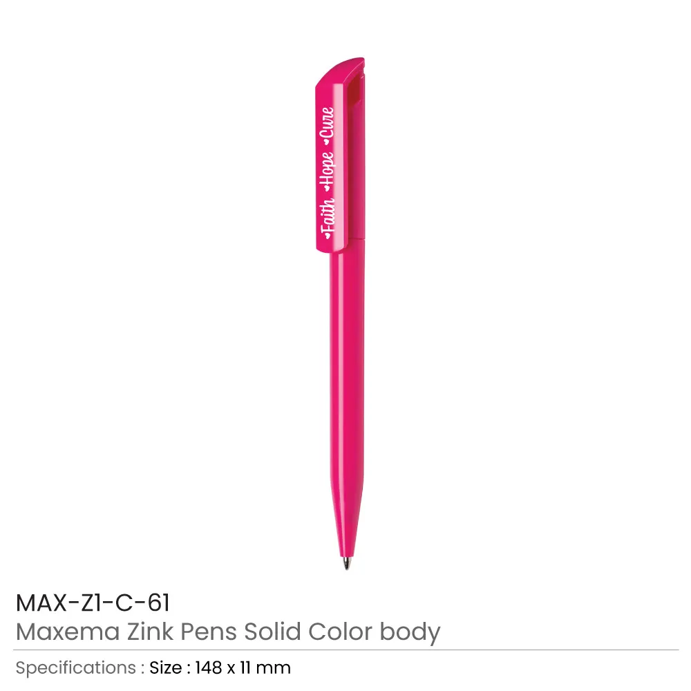 Maxema Pens with Breast Cancer Awareness Logo