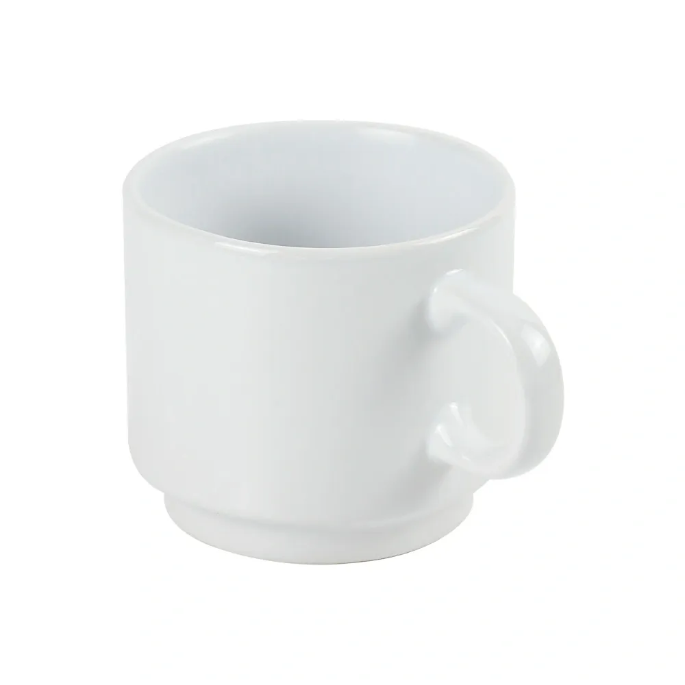 Ceramic Cups 10 Oz Glossy Finish White Color