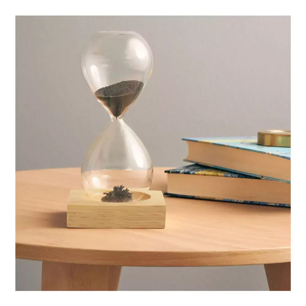 Magnetic Sand Timer with Wooden Base - 2 Minutes