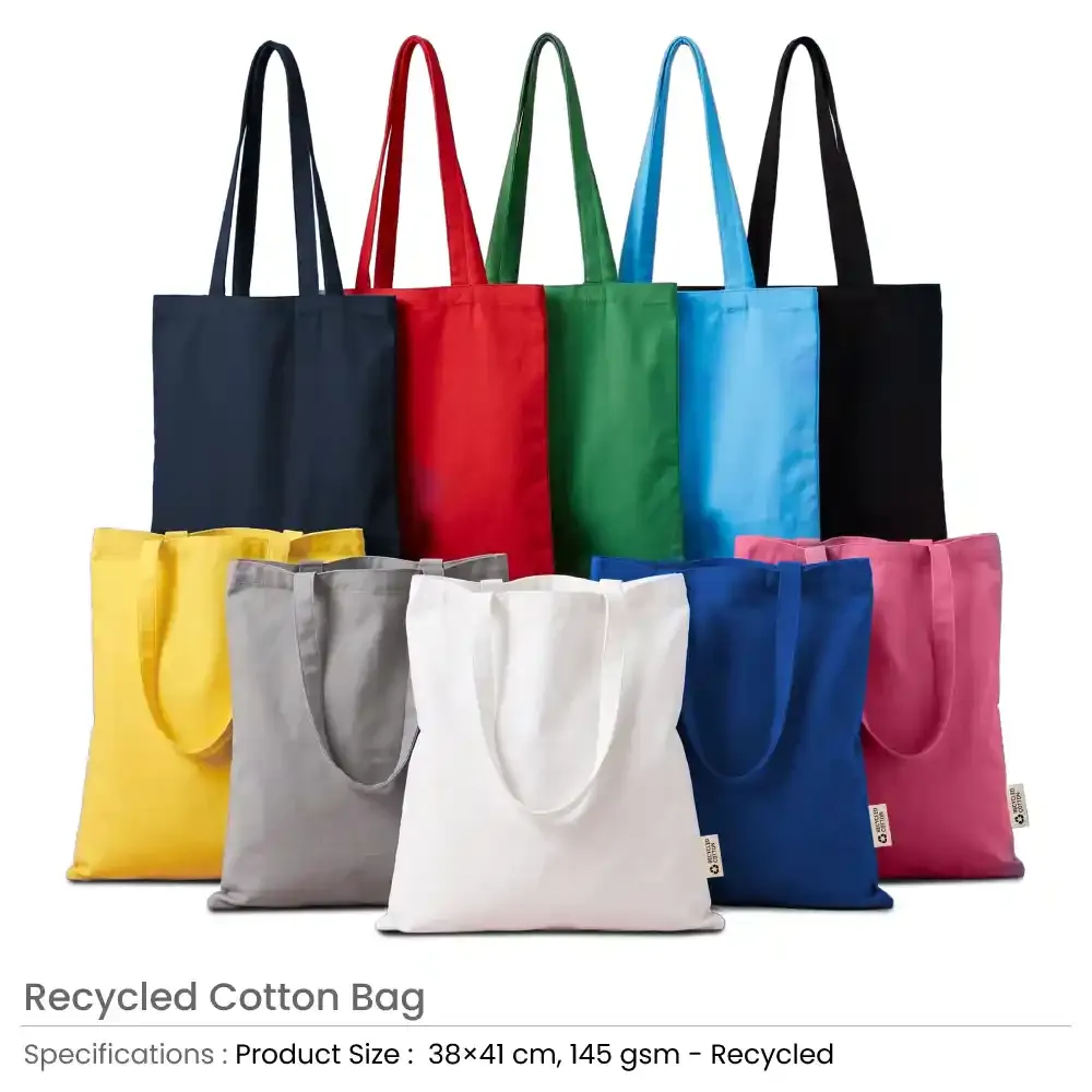 Recycled Cotton Bags, Durable Long Strap