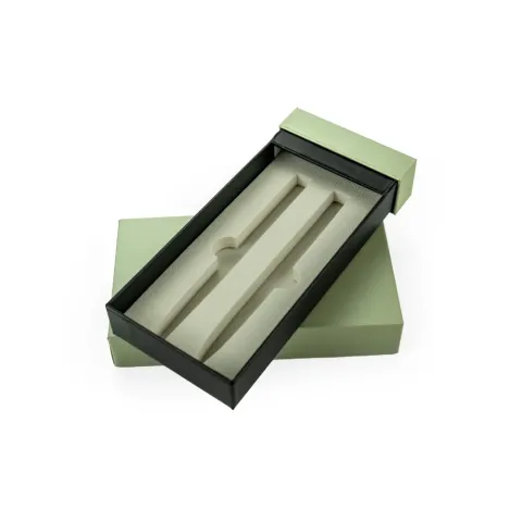 Dual Pen Box Slide to Open in Hard Cardboard Material