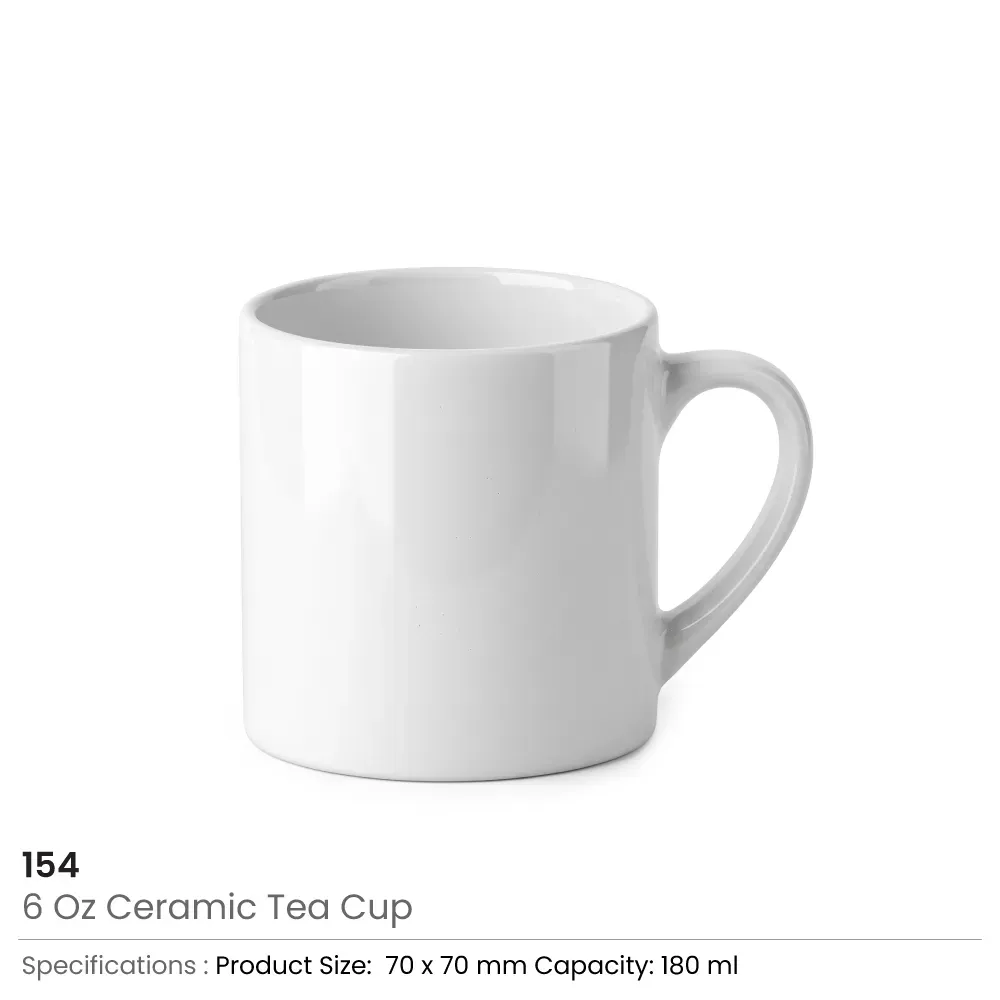 Ceramic Tea Cups in 180 ml