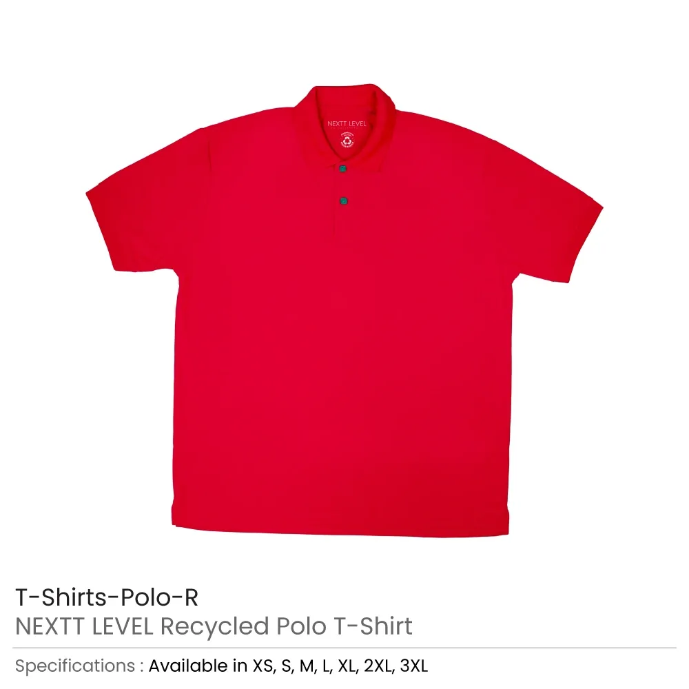 NEXTT LEVEL Polo T-Shirts in 100% Recycled Material