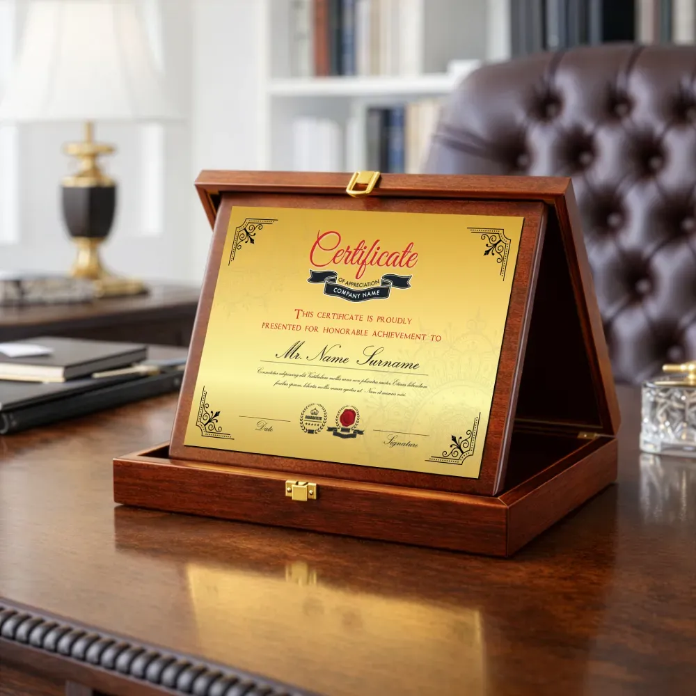 Wooden Plaque – Horizontal with Presentation Box