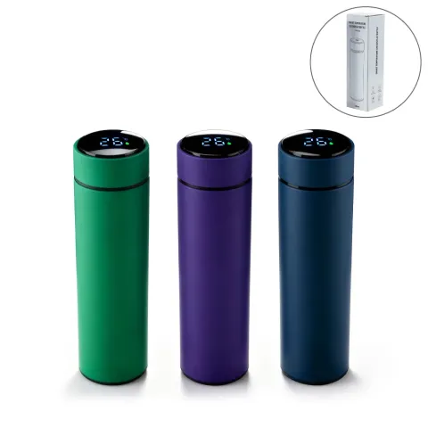 Smart Temperature LED Display Bottles in Soft Touch Finish - 500ml