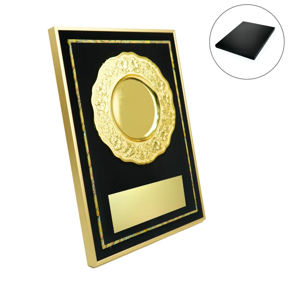 Aluminum Award Plaque A3 Size with Stand & Gold Plate in Presentation Box