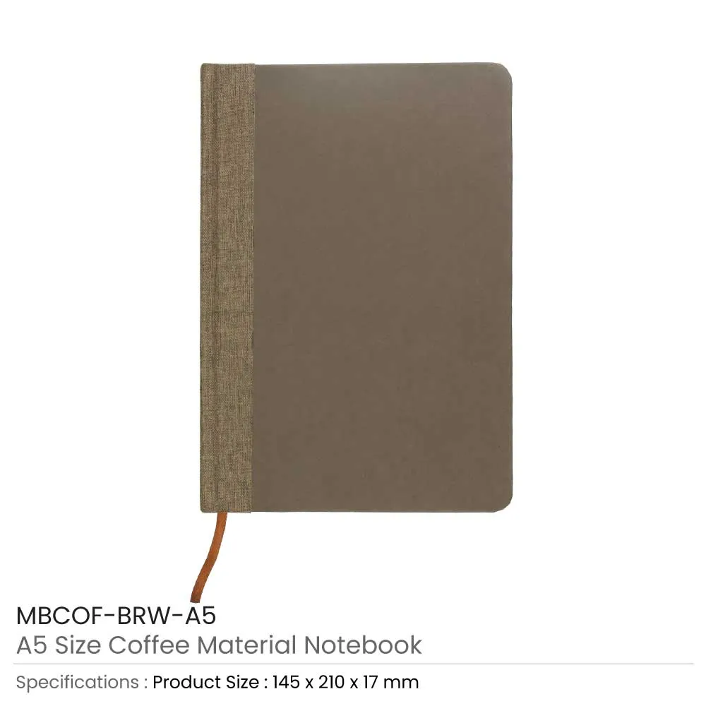 A5 size Coffee Material Notebook
