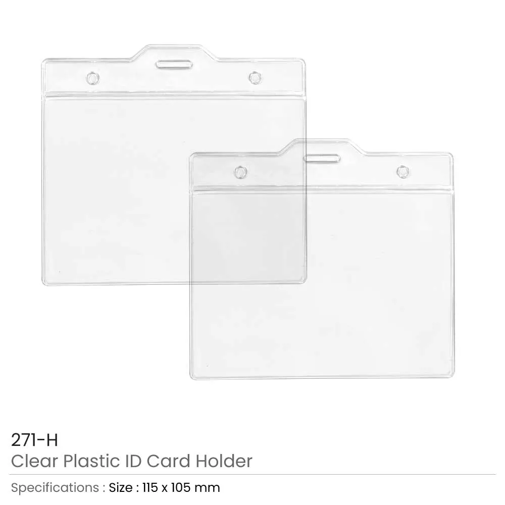 Clear Plastic ID Card Holder