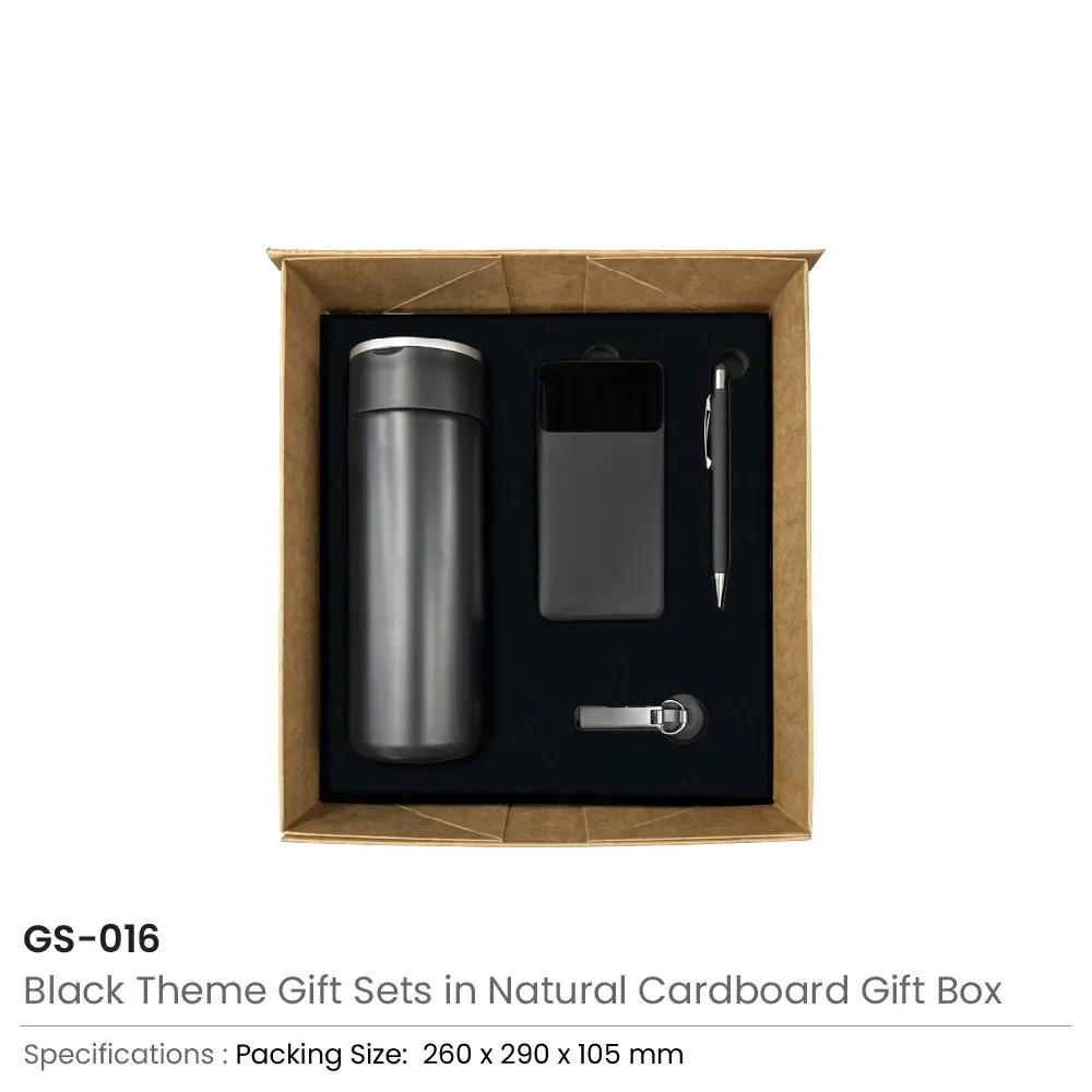 Black Theme Gift Sets in Cardboard Gift Box GS-016